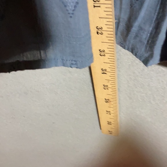 BeBop ruffled sleeveless blue mini dress Sz M - Picture 9 of 10